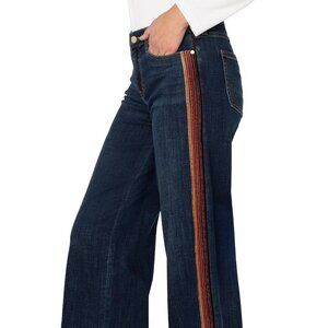 Liverpool Wide Leg W/ Velvet Trim